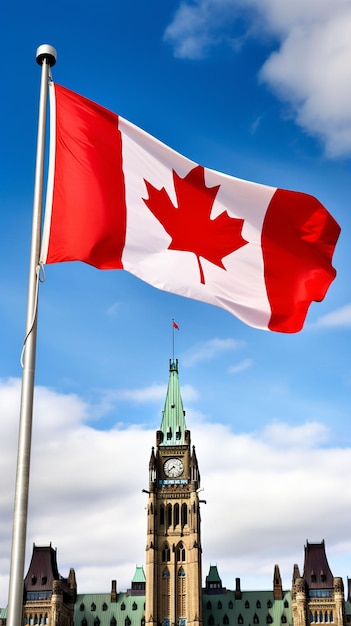 Photo canada flag illustration