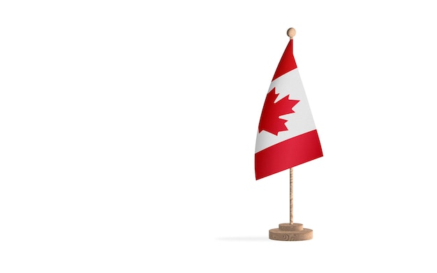 Canada flagpole with white space background image