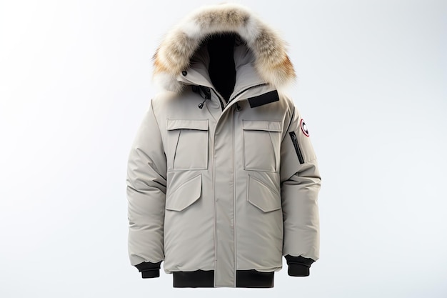 Foto canada goose parka isolato su sfondo bianco