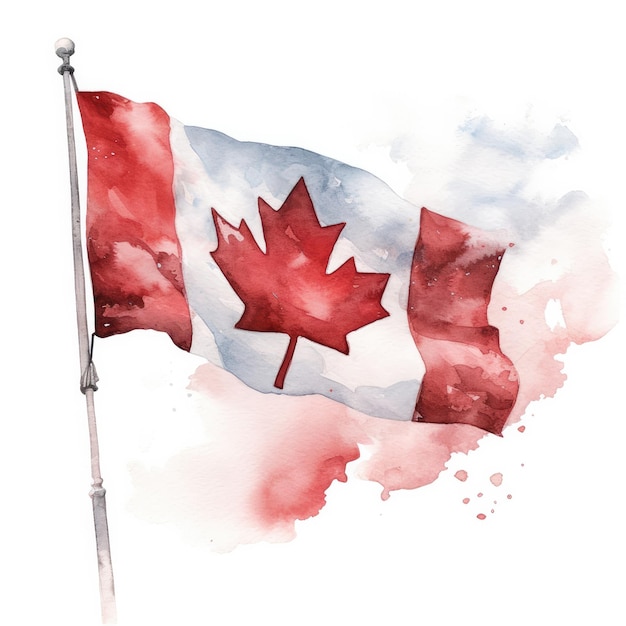 Foto stile bandiera grunge canadese