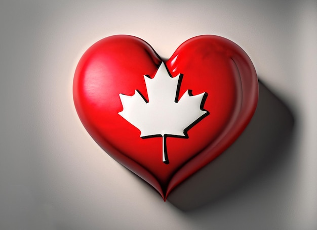 Canada heart logo Canada day celebration