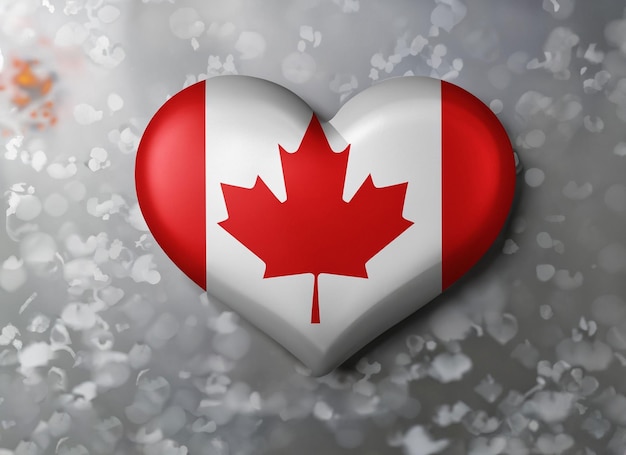 Canada heart logo Canada day celebration