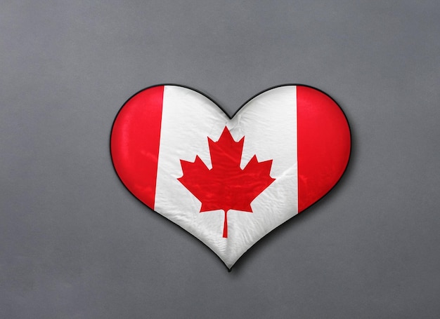 캐나다 하트 로고 캐나다 데이 축하