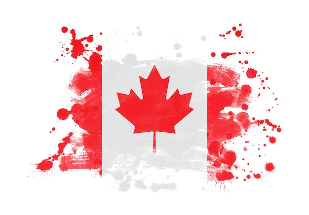 Canada vlag grunge geschilderde achtergrond