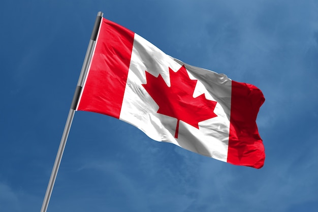 Canada vlag zwaaien