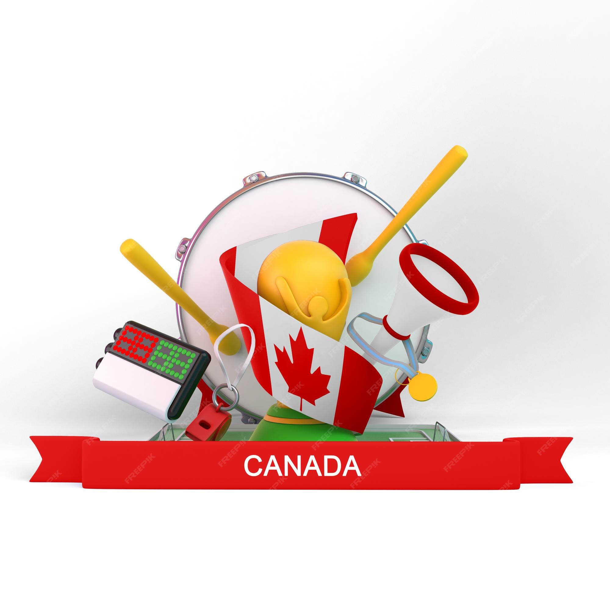 Premium Photo Canada world cup set