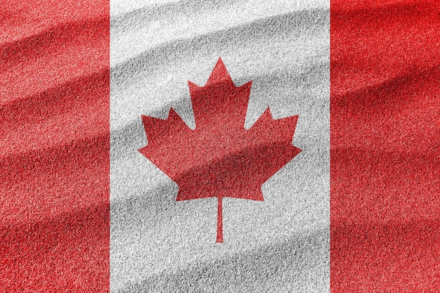 Canada zand vlag, nationale vlag zand achtergrond