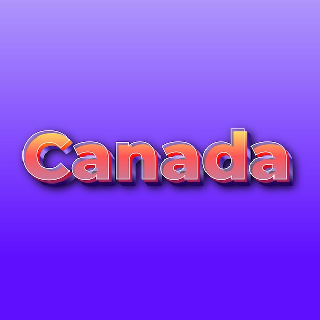 CanadaTeksteffect JPG gradiënt paarse achtergrondkaartfoto