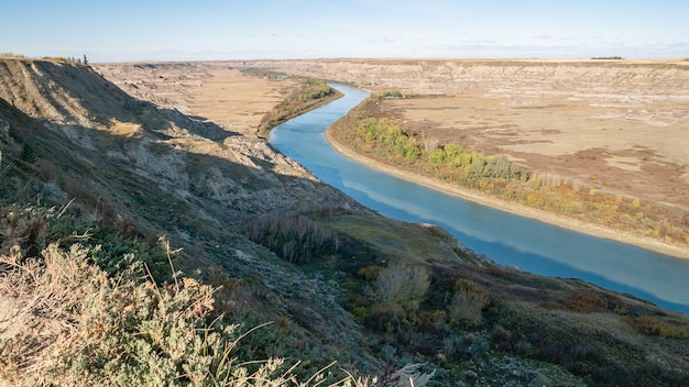 Canadese badlands woestijnachtig landschap, in Drumheller, Alberta, Canada