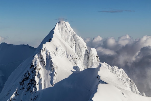 Canadese Berglandschap Luchtfoto Natuur Achtergrond