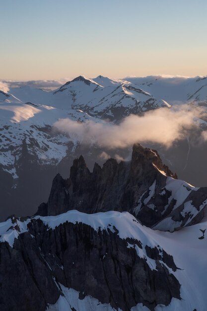 Canadese Berglandschap Luchtfoto Natuur Achtergrond