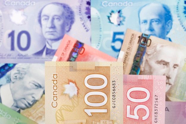 Canadese dollar een zakelijke achtergrond