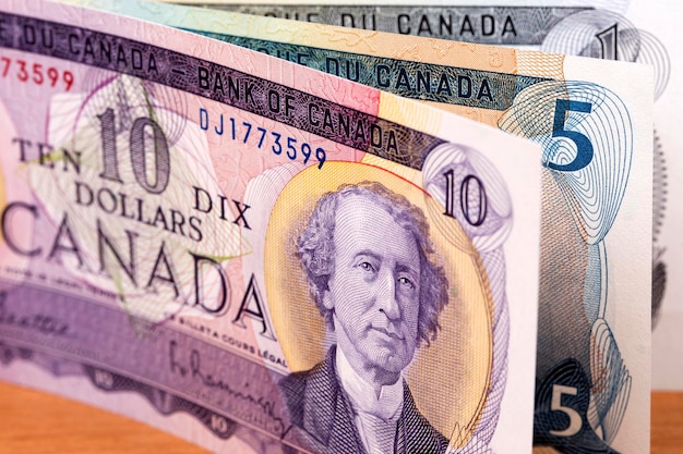 Canadese Dollars een achtergrond