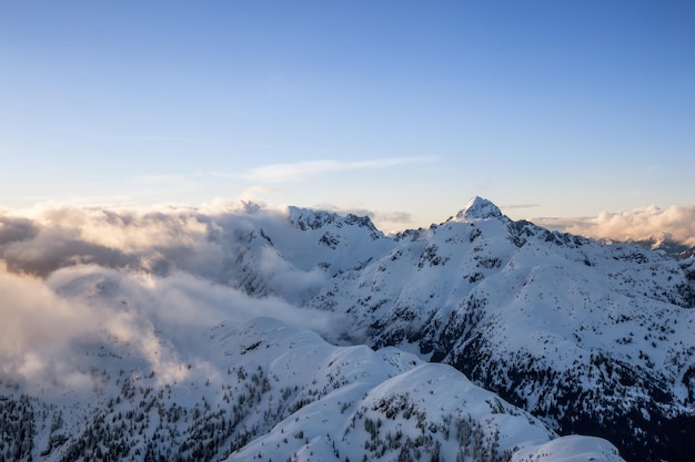 Canadese luchtfoto berglandschap achtergrond