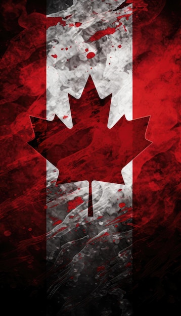 Canadese vlag behang donker ontwerp
