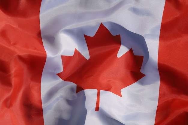 Canadese vlag in de wind