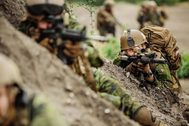 Canadian Army soldiers during the military operation