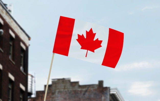 Photo canadian flag outdoors