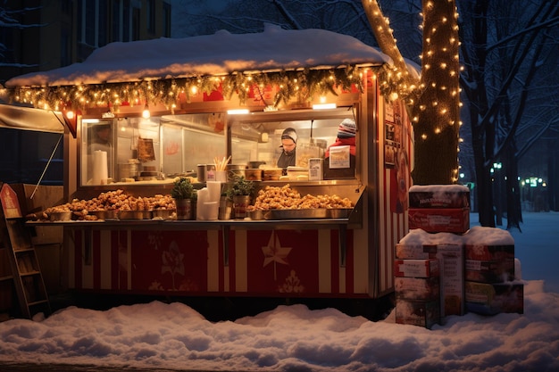 Canadian Poutine with Majestic SnowCapped Rockies in the Background