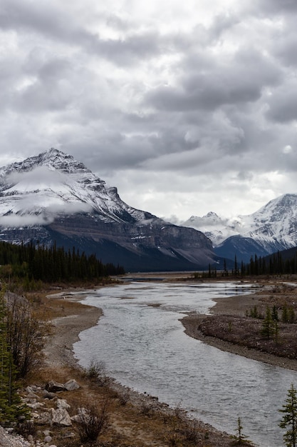 Canadian Rocky Mountain Landscape during Fall Season