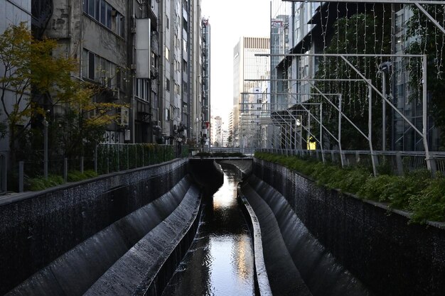 Foto canale tra gli edifici della città