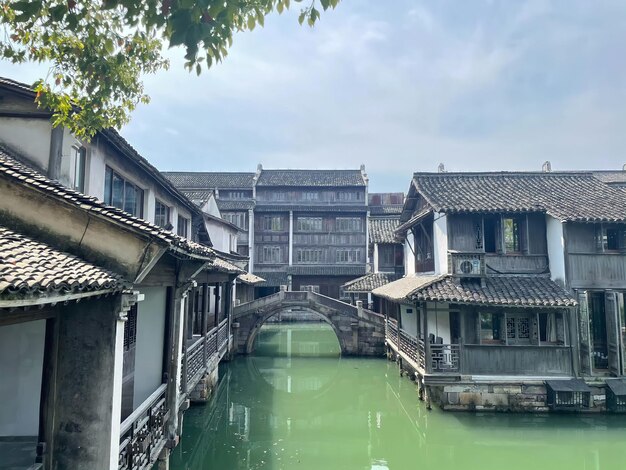 A canal in the city of lijiang