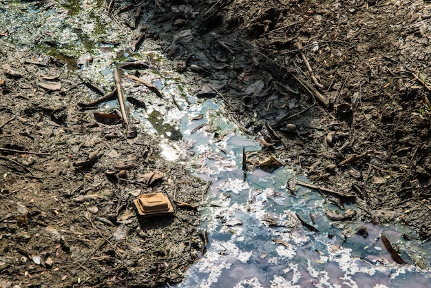 канал с низким уровнем воды Из-за засухи