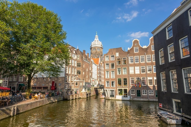 Canals in Amsterdam and a Cafe on the Quay