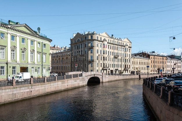 Canals and embankment in Saint Petersburg Russia 2022