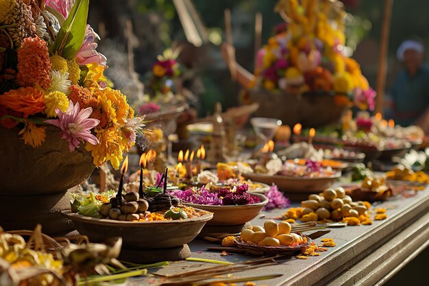 カナンサリとネイピの祝賀用の花