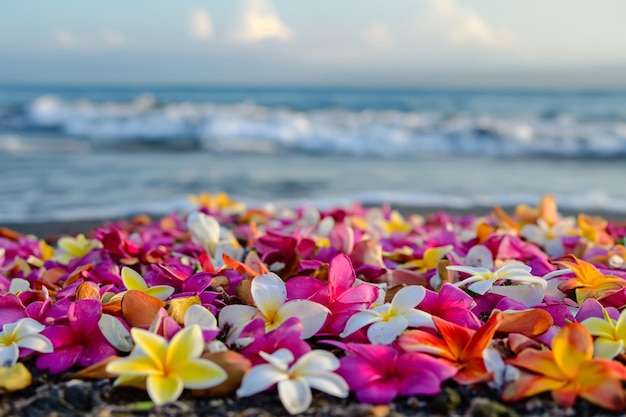 Canang sari and flowers for Nyepi celebration