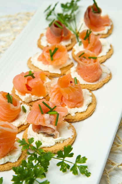 Canape met zalm