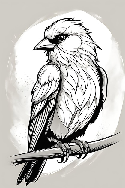 Canary Coloring Page for Adults Printable Sketch