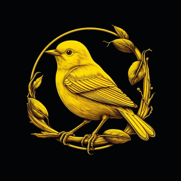 The canary logo is very detailed