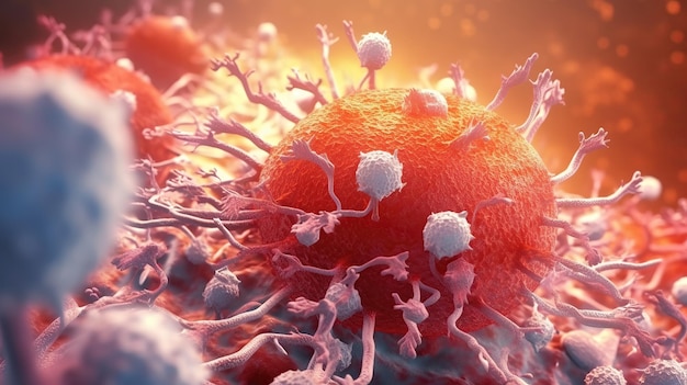 写真 がん細胞の分子増殖が宿主微生物の流行を二分化