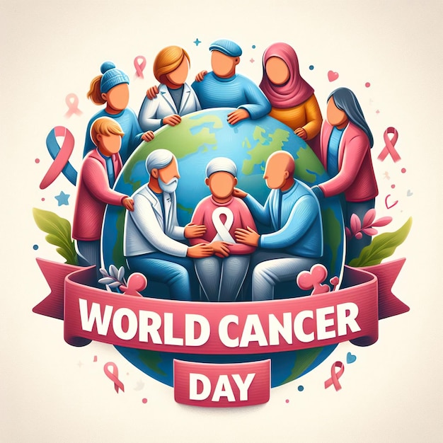 Cancer day world illustration humanity