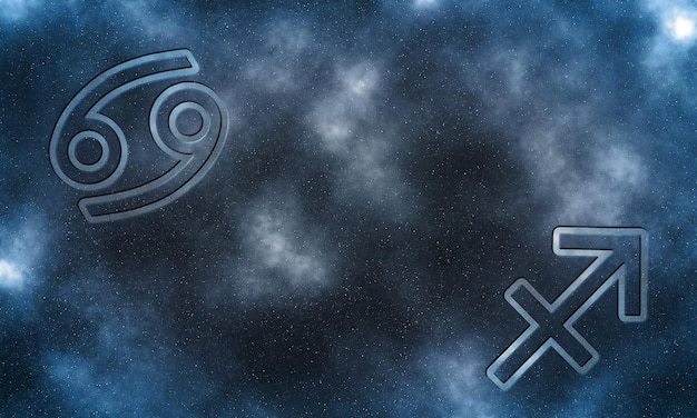 Cancer en Boogschutter Compatibiliteit Horoscoop Symbolen