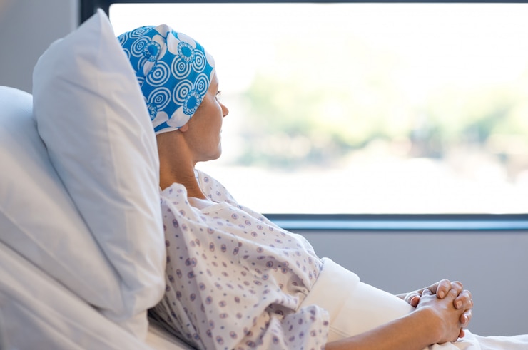 Photo cancer patient resting