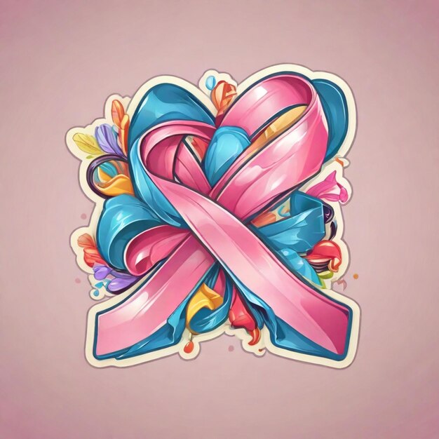 Photo cancer ribbon vector background