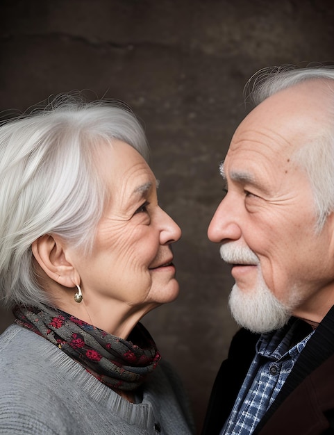 Photo a candid moment between two older adults