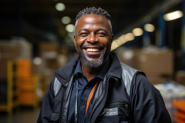 Candid shot of a confident Hispanic male factory worker with arms crossed