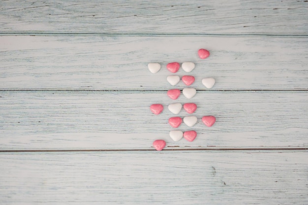 Candies in the form of hearts