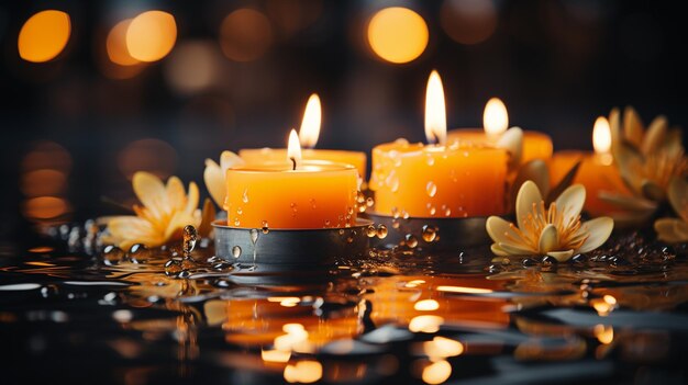 candle background HD 8k wall paper Stock Photographic image