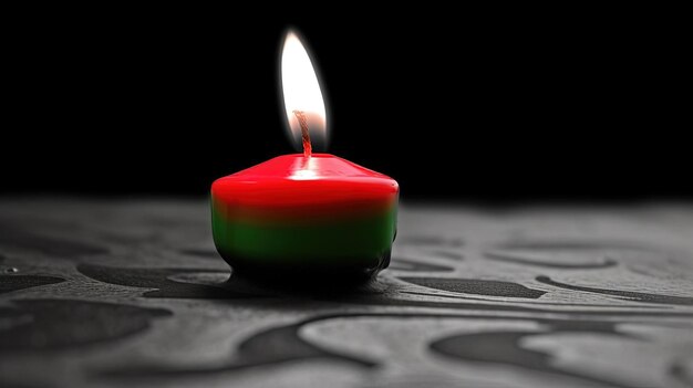 a candle burns brightly in black and white background