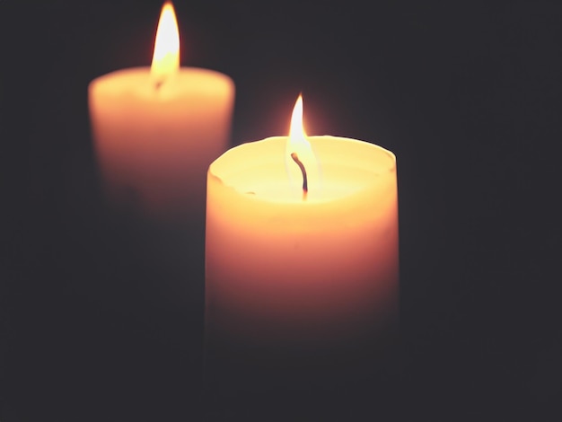 candle on dark background