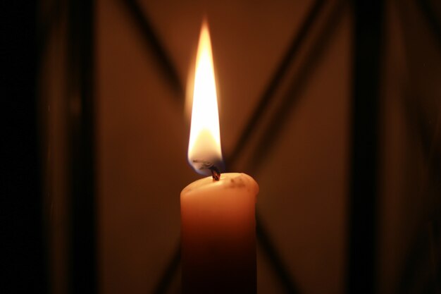 Candle in a glass tube