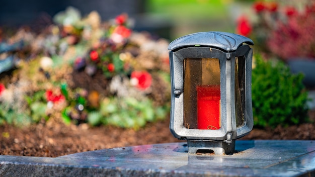 Candle at the grave