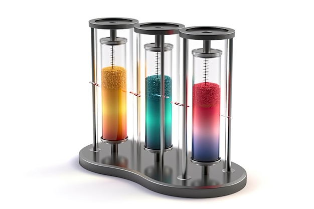 Photo candle holder with three differently colored candles generative ai