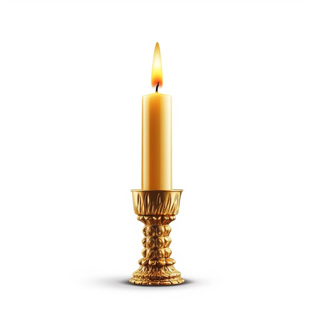 Candle isolated on white background