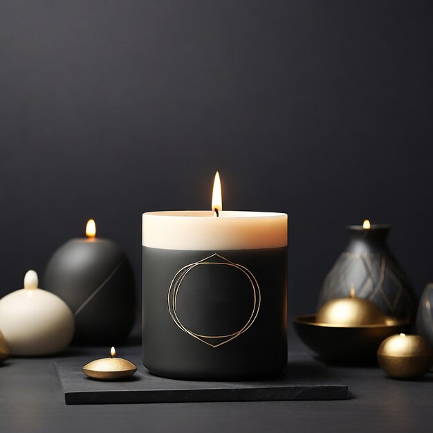 A candle light concept on a soft light background 1